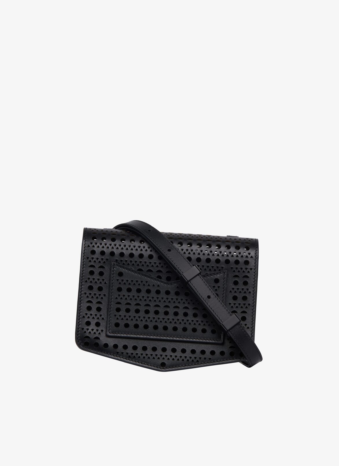 LE PAPA SMALL BAG IN BOX CALFSKIN ALAÏA BLACK LE PAPA SMALL BAG IN BOX CALFSKIN